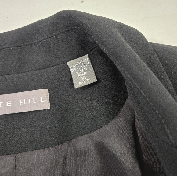 Kate Hill Black 2 Button Shoulder Pad Jacket Blazer size 12 - Picture 10 of 10